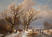 Winter Landscape with Horse Eugene Verboeckhoven